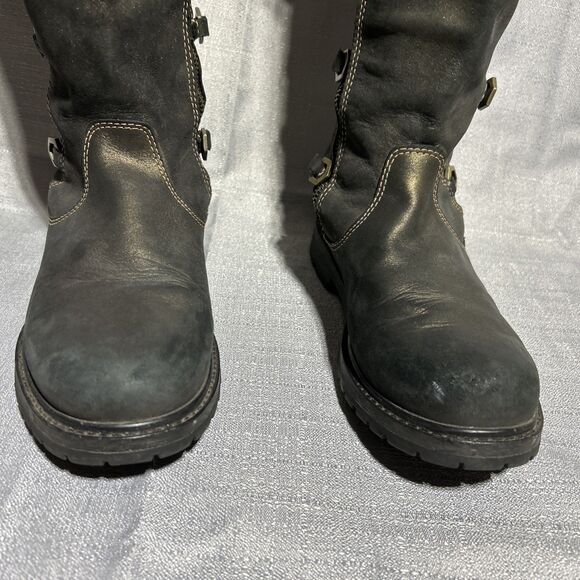 Women’s Timberland Boots Size US size 8 Knee High Ring Details Leather Gold - Picture 5 of 16